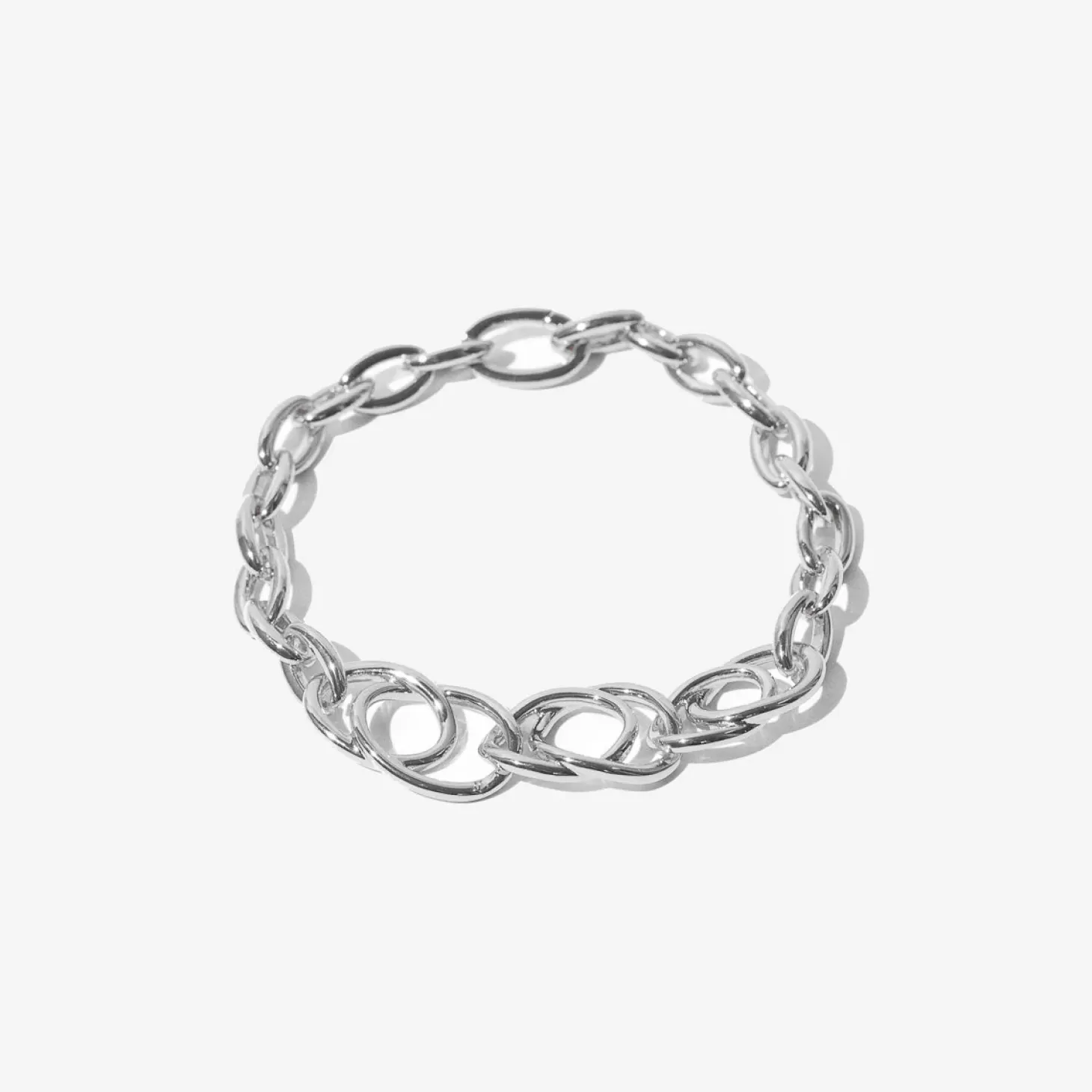 Astrid & Miyu Orbit Chain Bracelet In Silver Rhodium Plated Sale