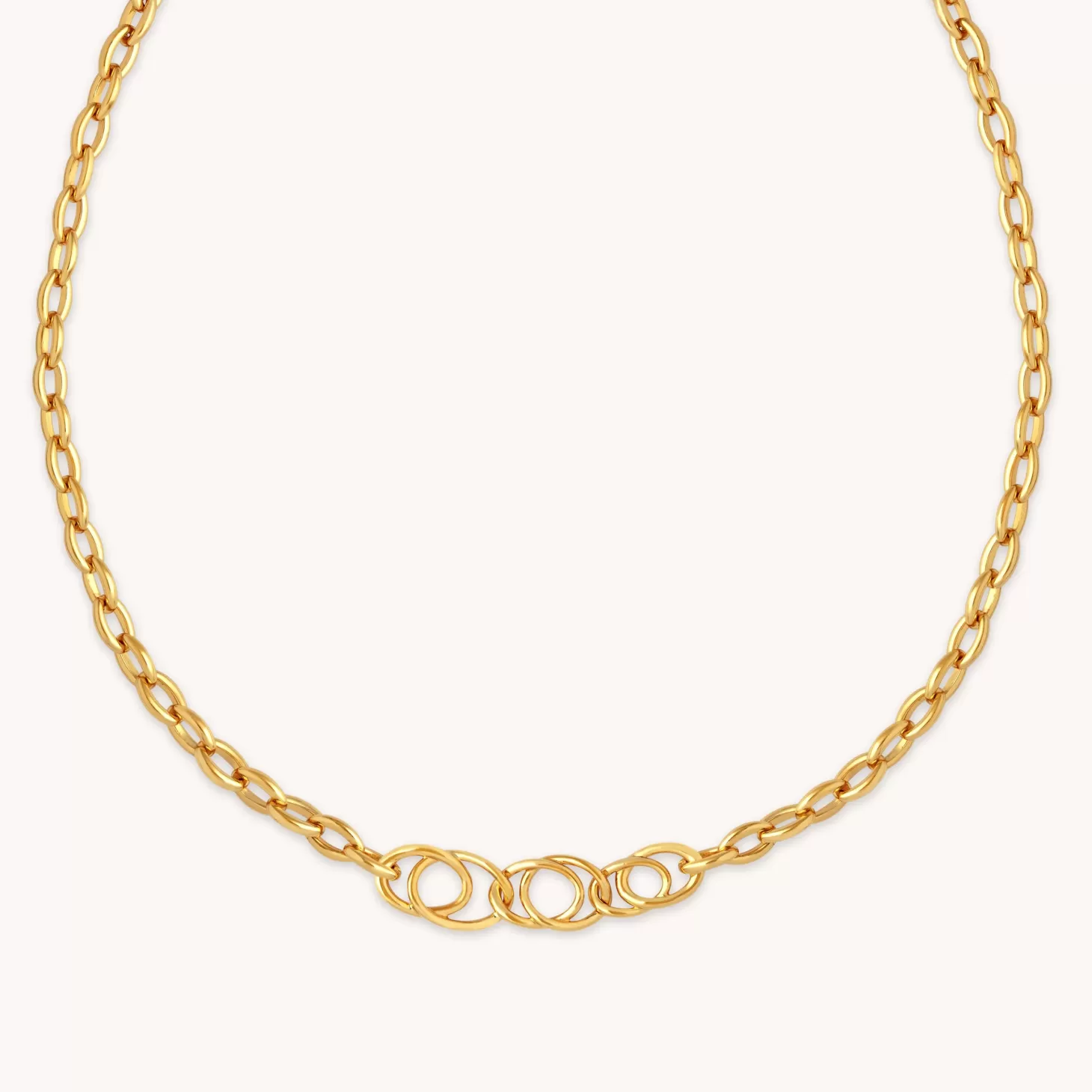 Astrid & Miyu Orbit Chain Necklace In Gold 18K Gold Plated Hot