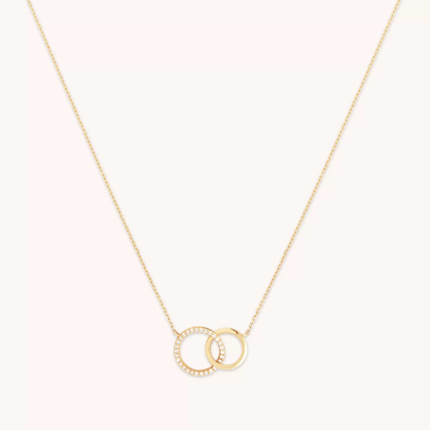 Astrid & Miyu Orbit Topaz Necklace In Solid Gold 9K Gold Discount