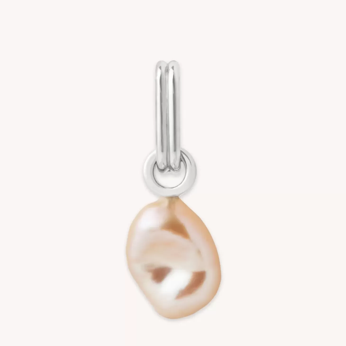Astrid & Miyu Pearl Pendant Charm In Silver Rhodium Plated Sterling Silver Cheap