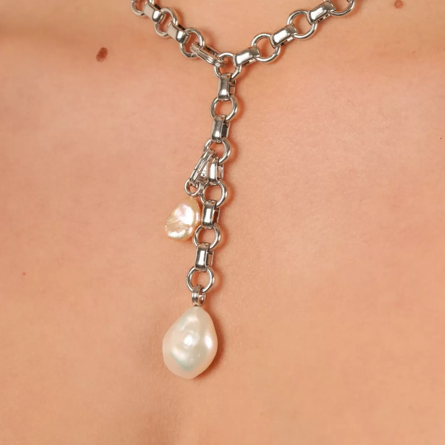 Astrid & Miyu Pearl Pendant Charm In Silver Rhodium Plated Sterling Silver Cheap