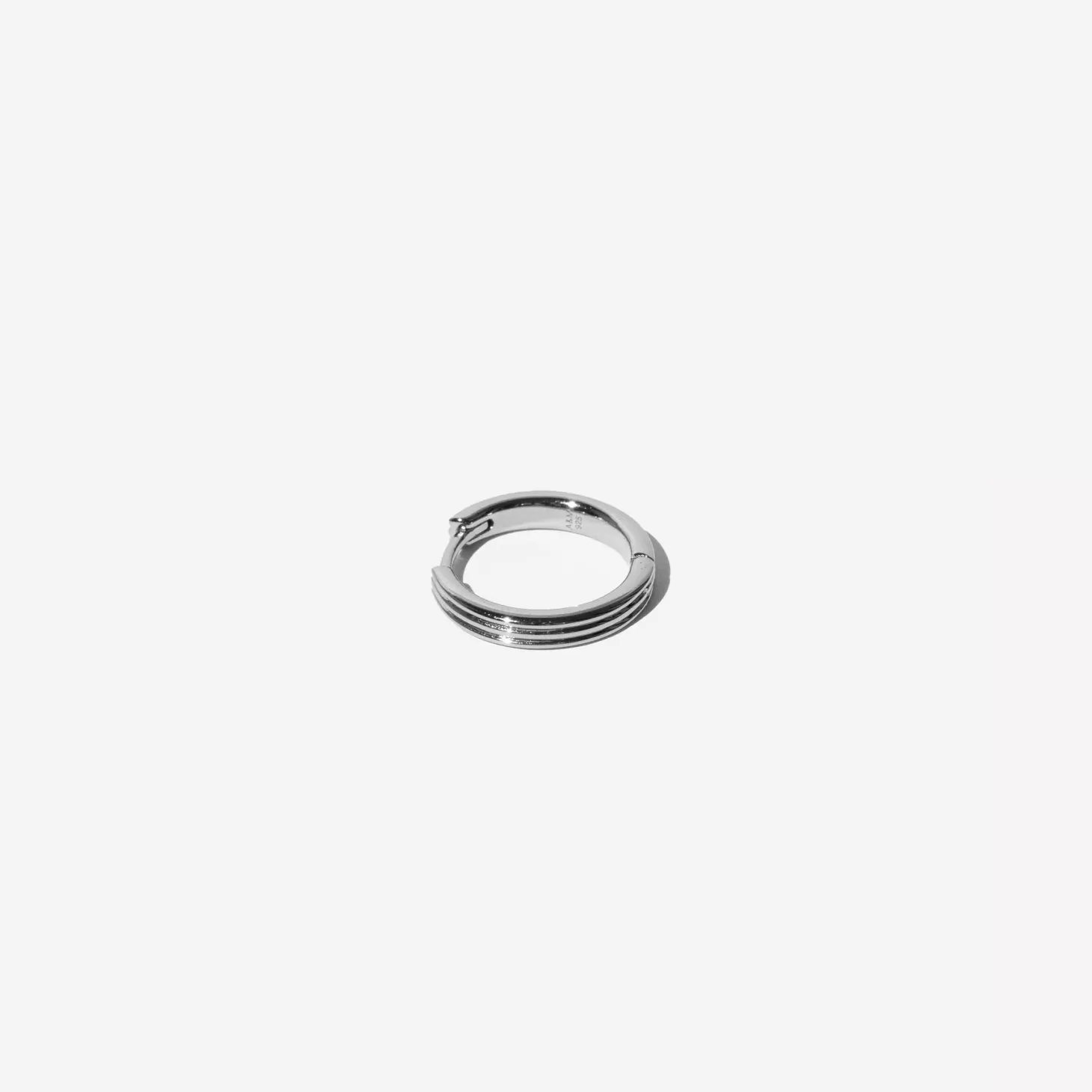 Astrid & Miyu Pleated 11.5Mm Hoop In Silver Rhodium Plated Sterling Silver Best
