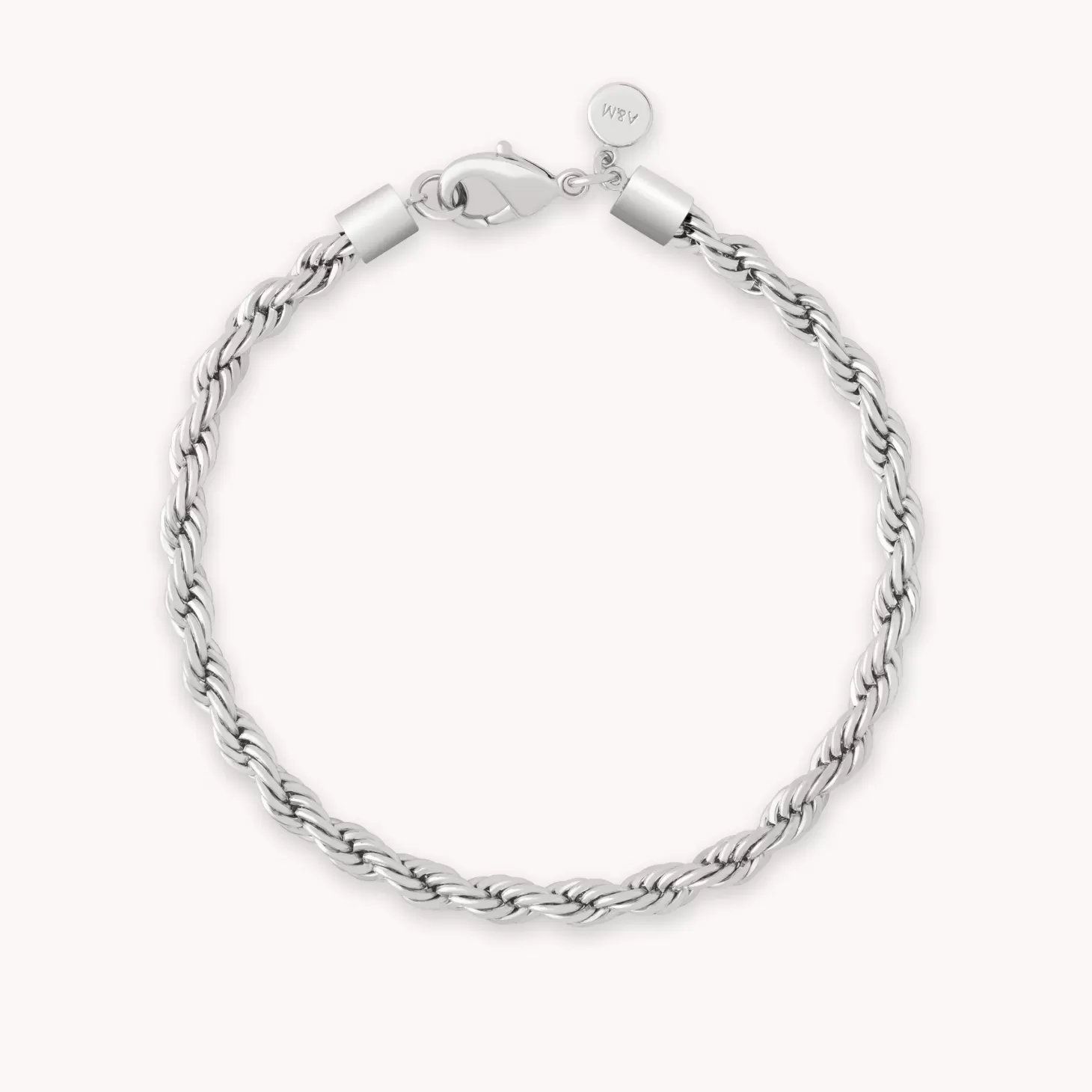 Astrid & Miyu Rope Bold Chain Bracelet In Silver Rhodium Plated Store