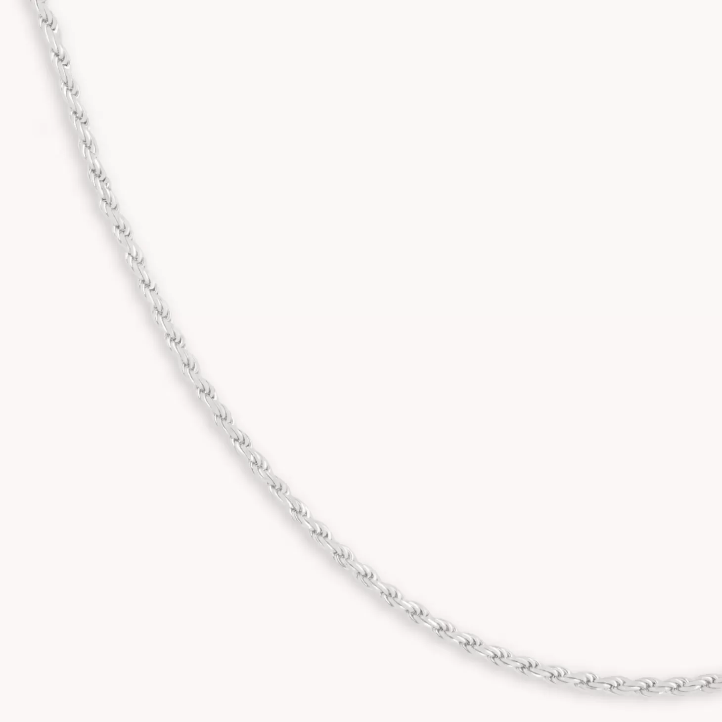 Astrid & Miyu Rope Chain Necklace In Silver Rhodium Plated Sterling Silver Hot