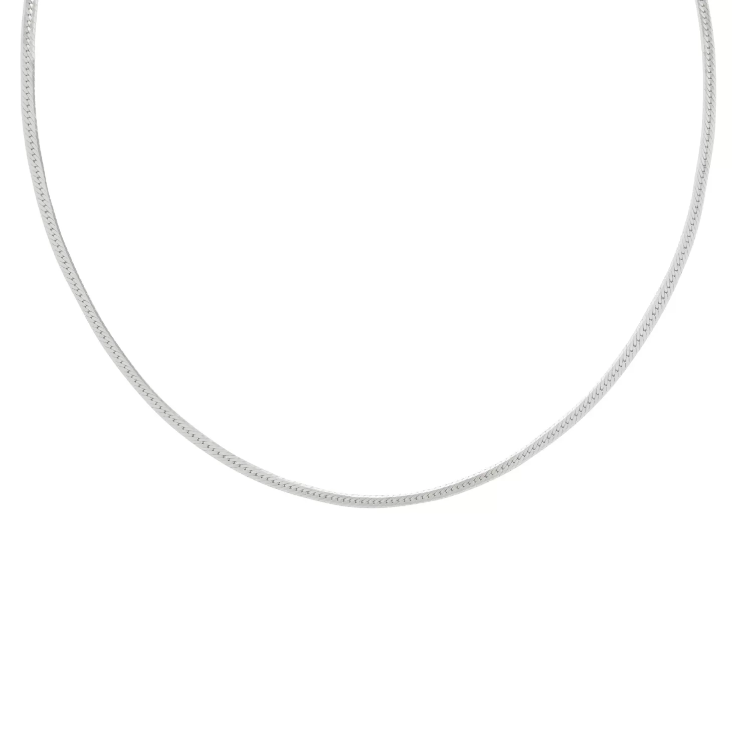 Astrid & Miyu Snake Chain Necklace In Silver Rhodium Plated Online
