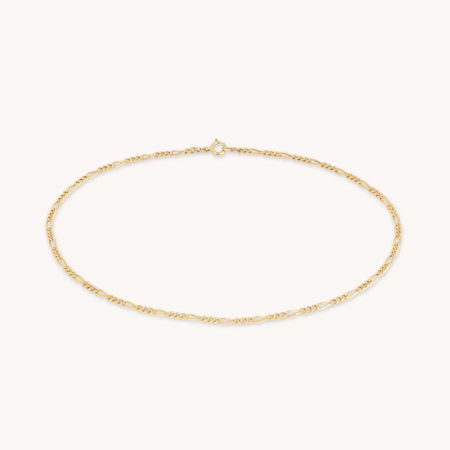 Astrid & Miyu Soho Chain Anklet In Solid Gold 9K Gold Clearance