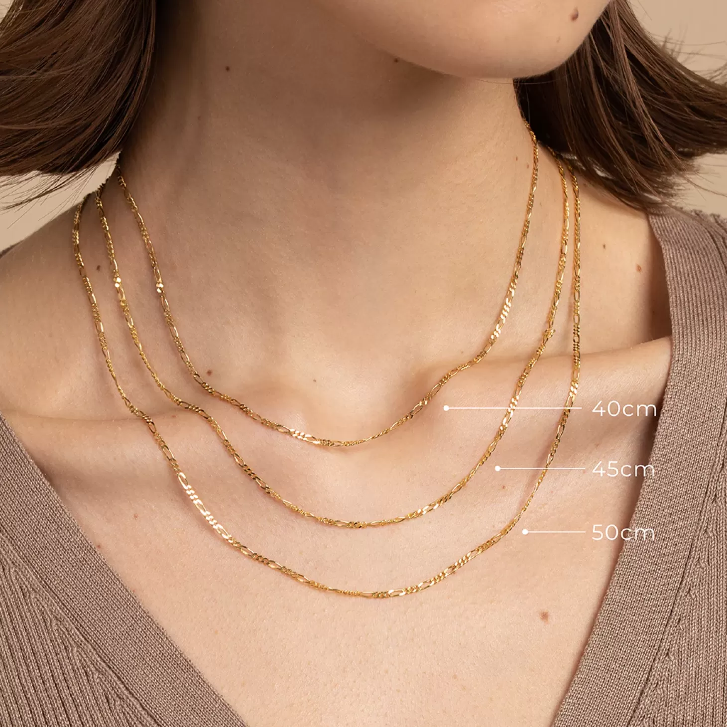 Astrid & Miyu Soho Chain Necklace In Solid Gold 9K Gold Hot