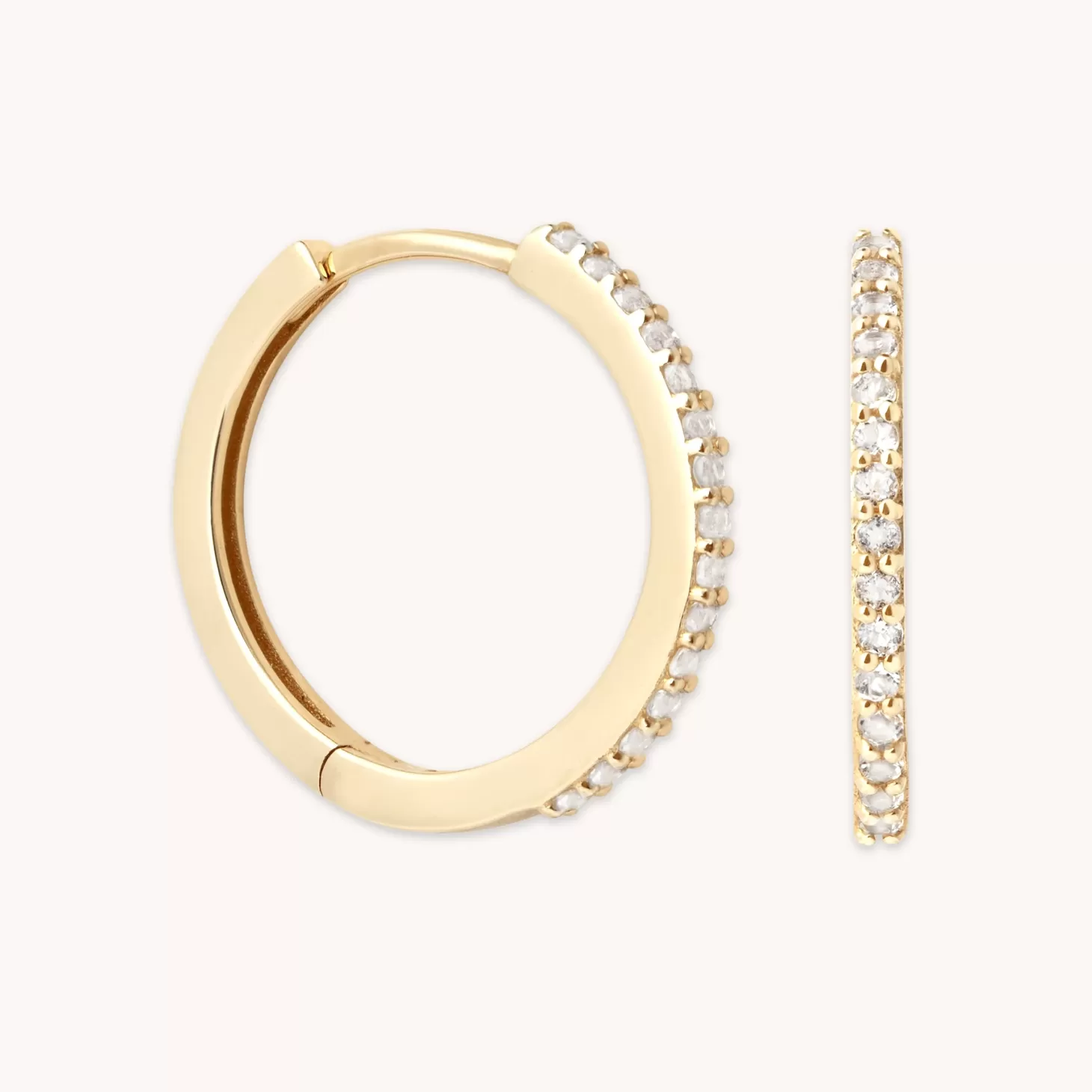 Astrid & Miyu Topaz 12Mm Hoops In Solid Gold 9K Gold Clearance