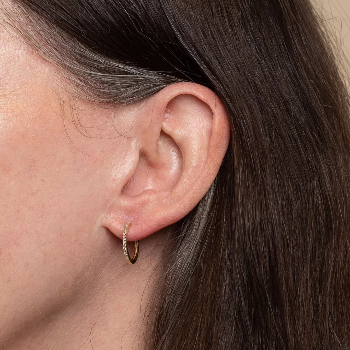 Astrid & Miyu Topaz 12Mm Hoops In Solid Gold 9K Gold Clearance