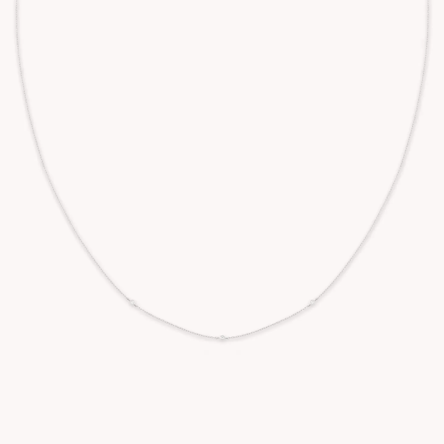 Astrid & Miyu Topaz Charm Necklace In Solid White Gold 14K White Gold Sale