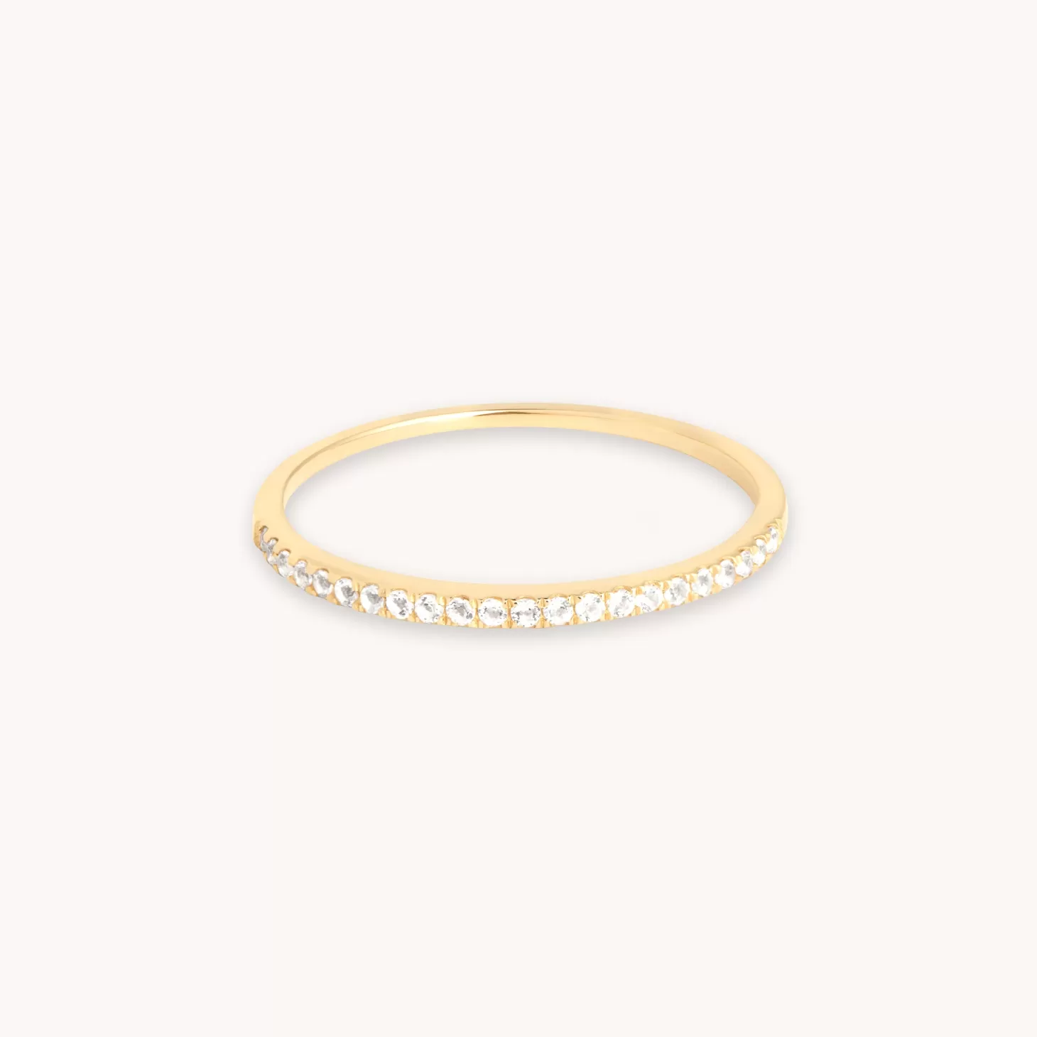 Astrid & Miyu Topaz Eternity Ring In Solid Gold 14K Gold Clearance