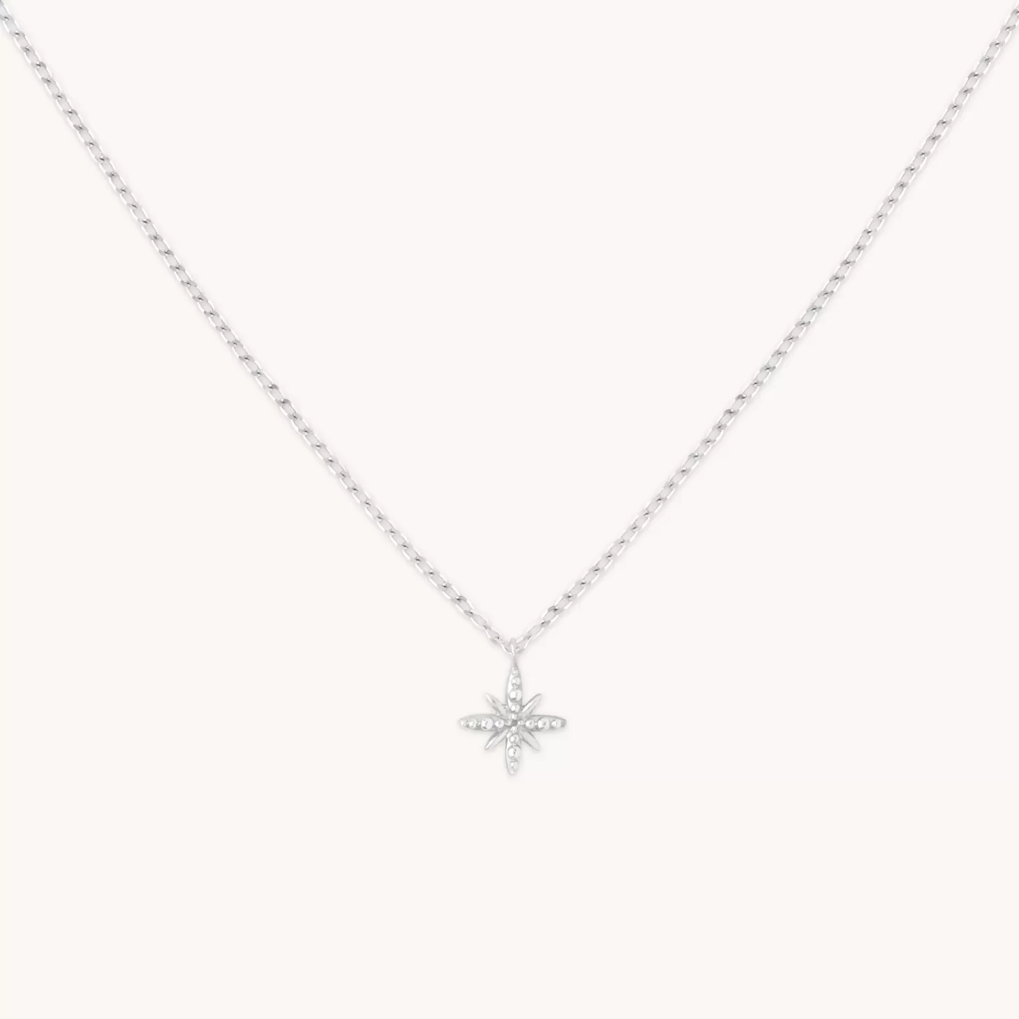Astrid & Miyu Twilight Pendant Necklace In Solid White Gold 14K White Gold Cheap