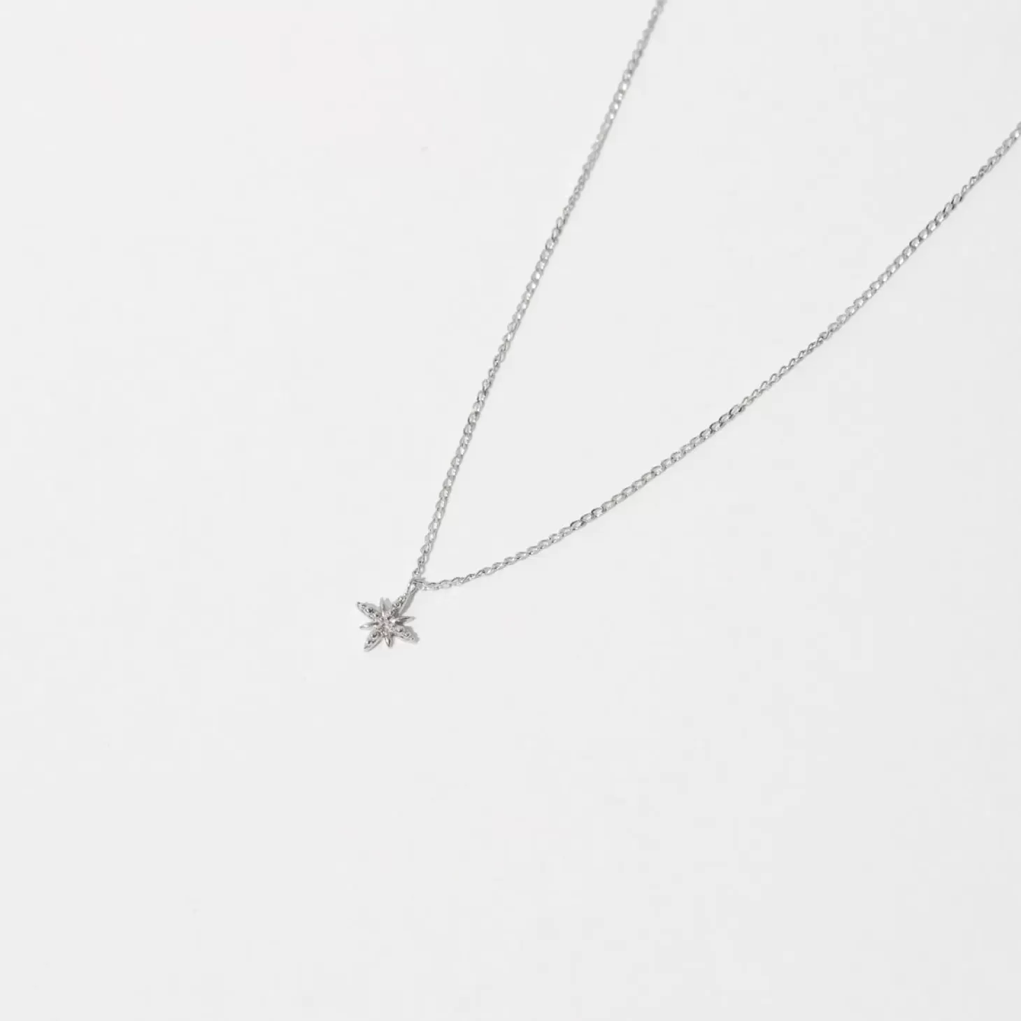 Astrid & Miyu Twilight Pendant Necklace In Solid White Gold 14K White Gold Cheap