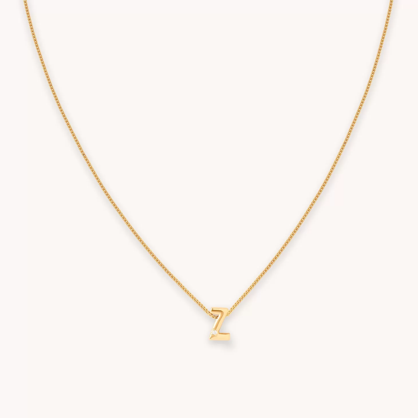 Astrid & Miyu Z Initial Pendant Necklace In Gold 18K Gold Plated Sterling Silver Best Sale