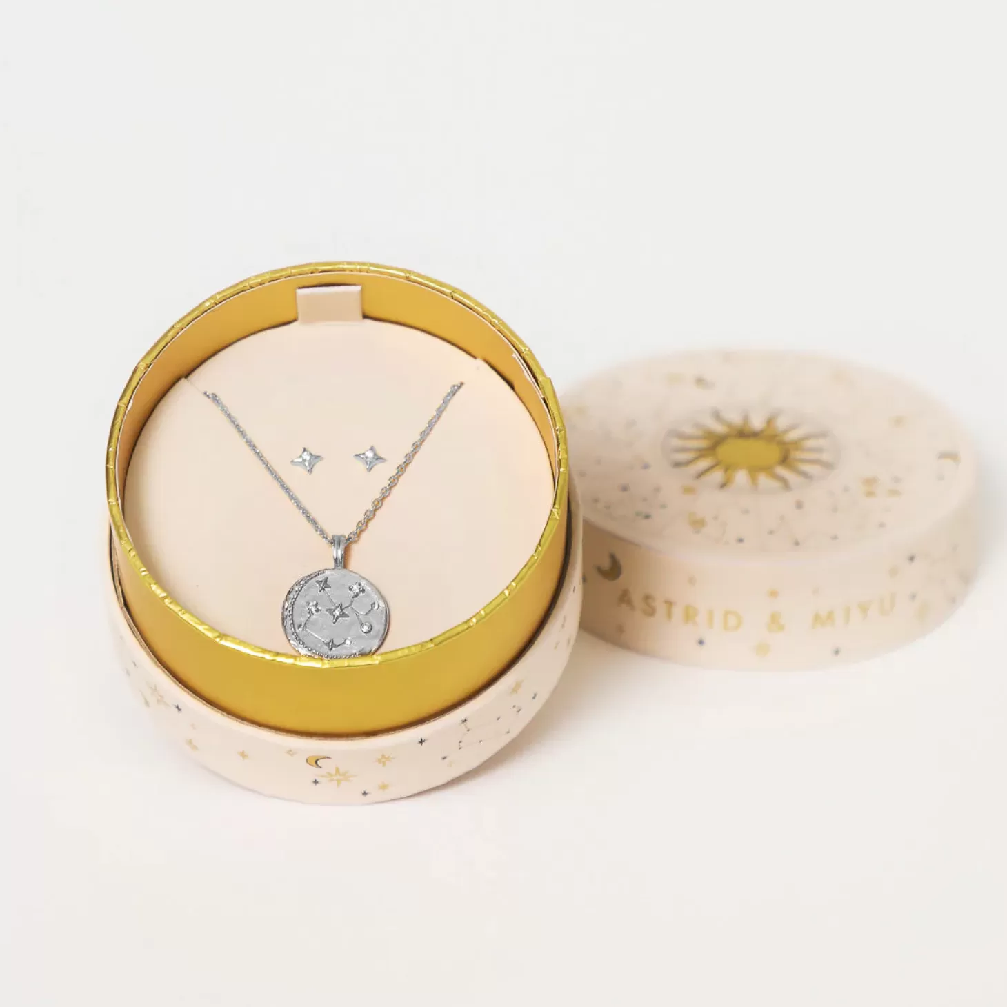 Astrid & Miyu Zodiac Gift Set In Silver Rhodium Plated Sterling Silver Fashion